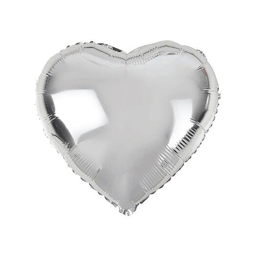 Silver Heart Balloon