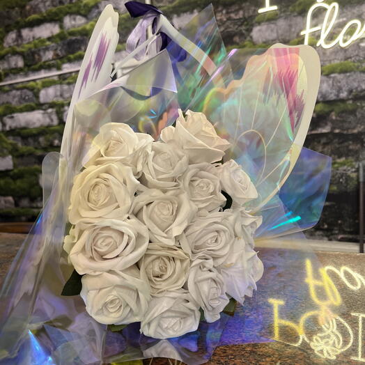 Mor Kelebek Çantası 15 Beyaz Gullu