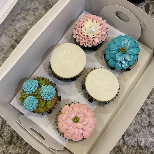 Boy or Girl Cupcake - Cinsiyet Belirleme Partisi Temalı Kapkek (6)