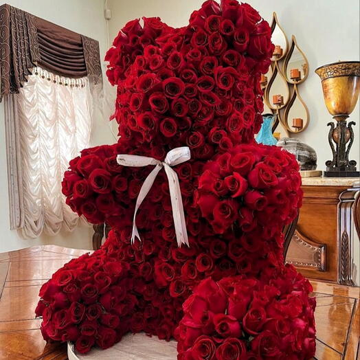 Eternal Love Bear 130 cm – 130 cm Gul Kaplı Luks Ayıcık