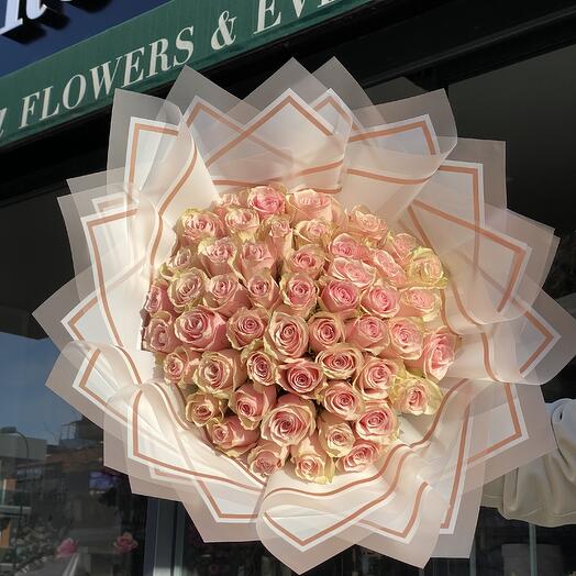 51 Açık Pembe Gul Buketi