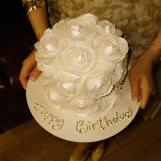 Yenilebilir kağıt gullu model kaplama - silver sedefli