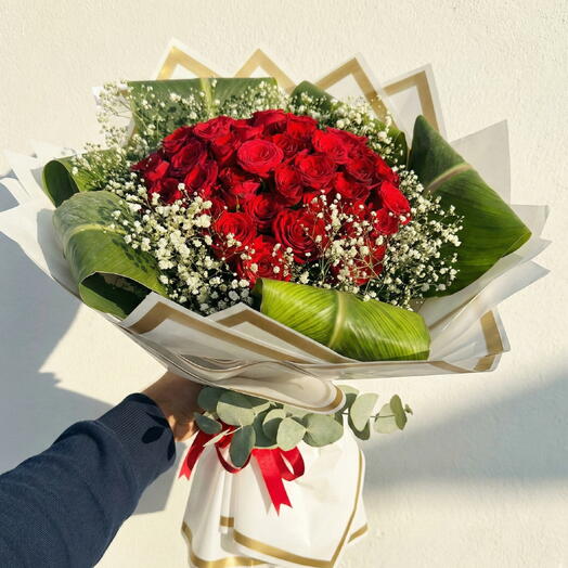 VIP 41 Adet Kırmızı Gul Buketi