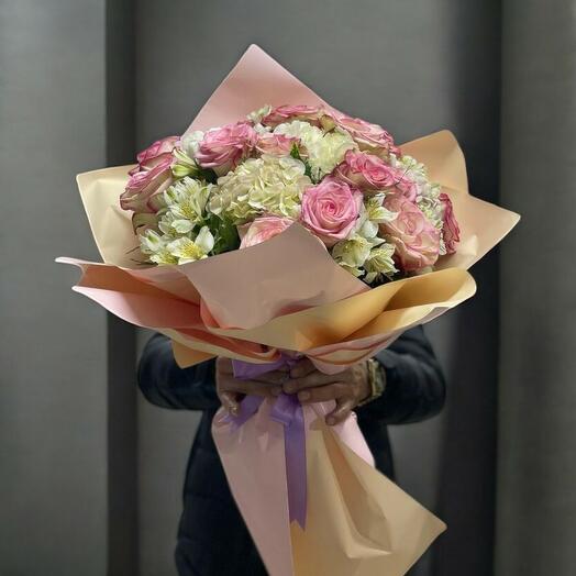 ORTANCA İTAL PEMBE GÜL BUKETİ