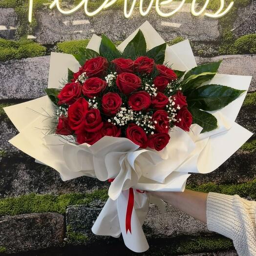 21Lİ KIRMIZI GÜL BUKETİ