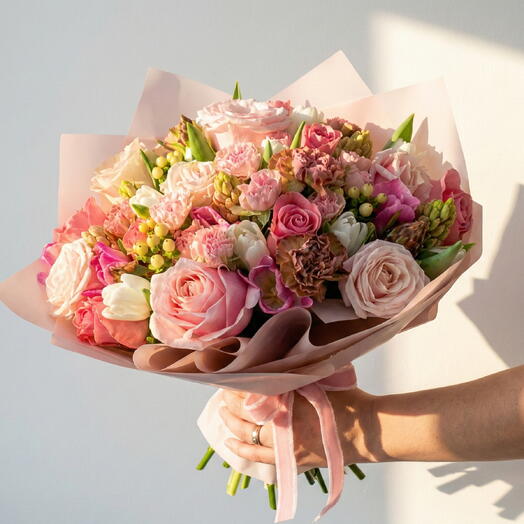 Karışık Renkli Gul Buketi