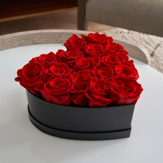 Amour Rouge – Набор из 15 роз в форме сердца
