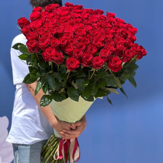 1 meter long 101 red rose