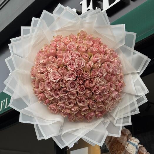 101 Pembe Gul Buketi