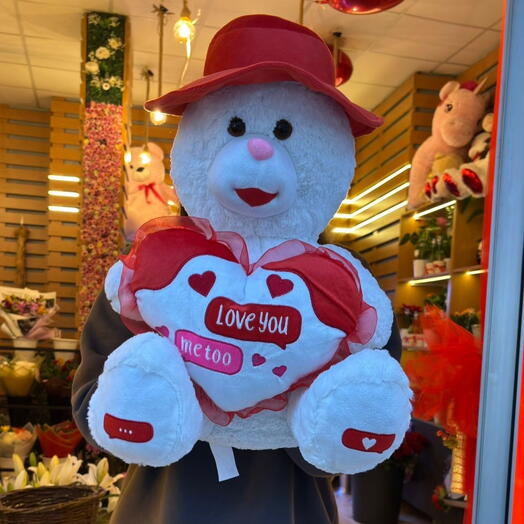 ️🧸 45Cm Love You Kalpli Peluş Ayıcık –  | Sevgiliye Özel Romantik Hediye