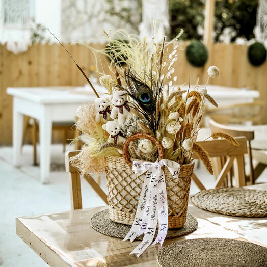 dried flower basket