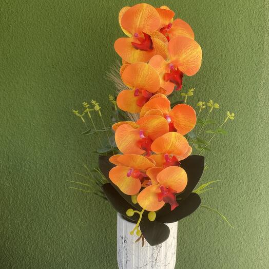 Artificial Orange Orchid