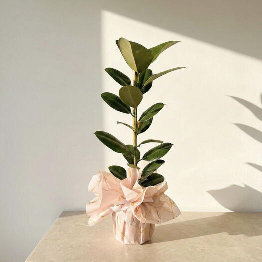 Ficus Elastica Açılış Saksı Çiçeği