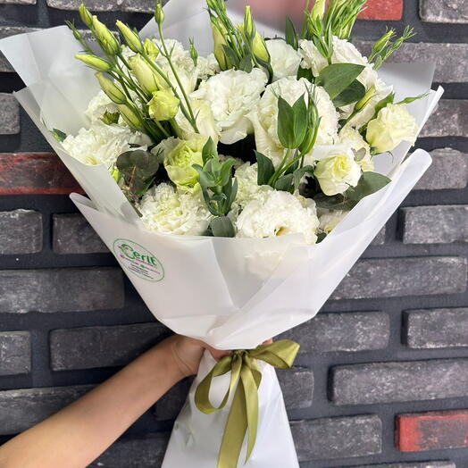 Beyaz eastoma buket