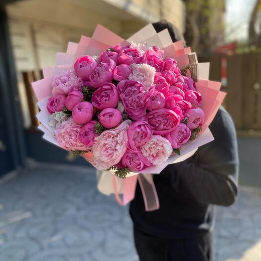 Fuşya  Pembe Şakayık Buketi