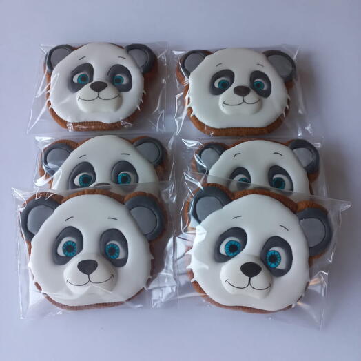 Royal Icing Panda Cookie