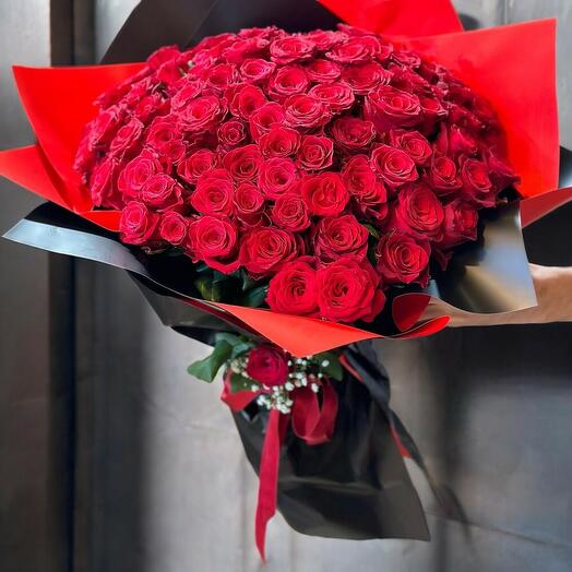 101 kırmızı gul buket