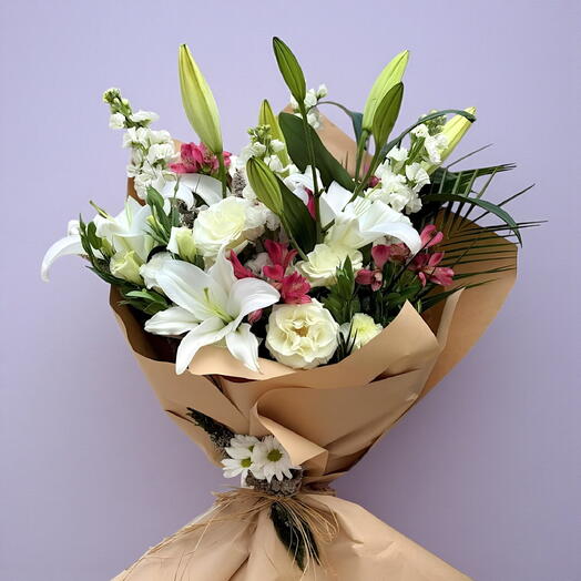 Lilyumlu kır buketi