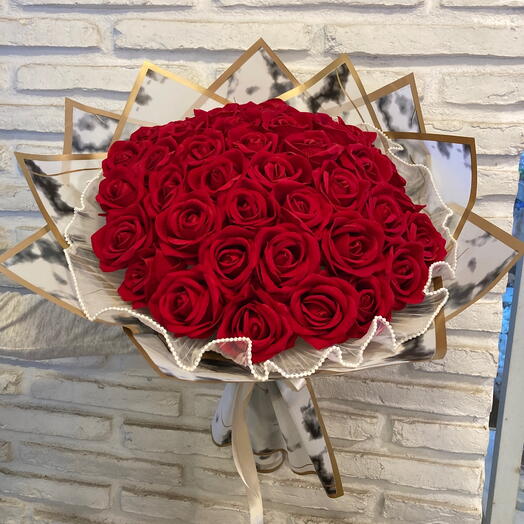 41 li Yapay Kırmızı Guller