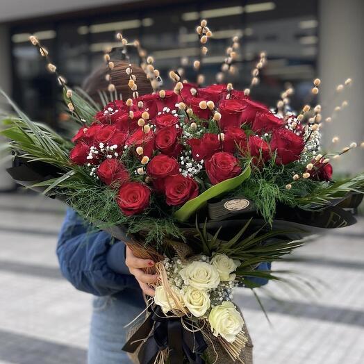 Kırmızı Gul Buketi 71 li