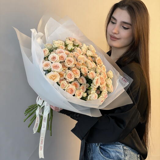 Krem Rengi Sprey Gullerden Buket