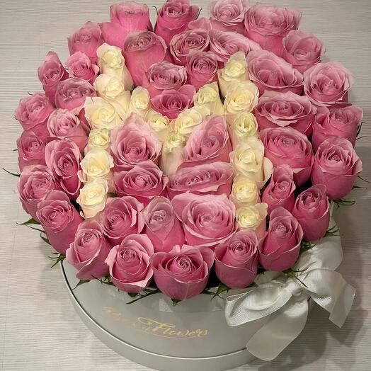 Harfli çiçek kutusu pembe