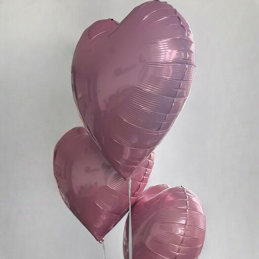 Pembe 3 Kalp Balon