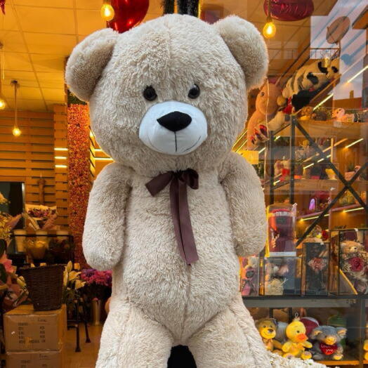 🧸🤍 150 cm Dev Krem Ayıcık – Ekstra Yumuşak Tuylu, Premium Peluş