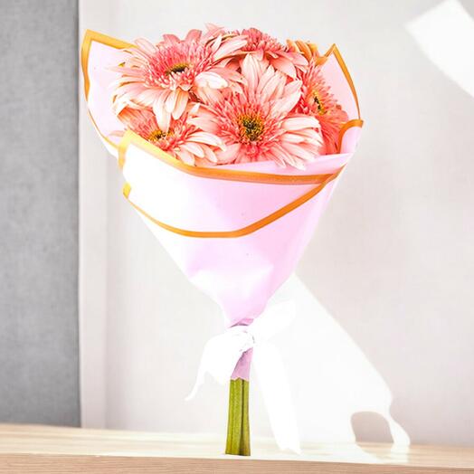 Pembe Gerbera Buketi (6 lı)