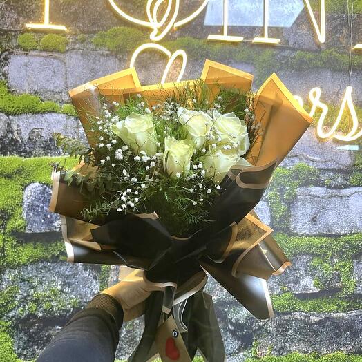 Point Flowers 5li Beyaz Gul