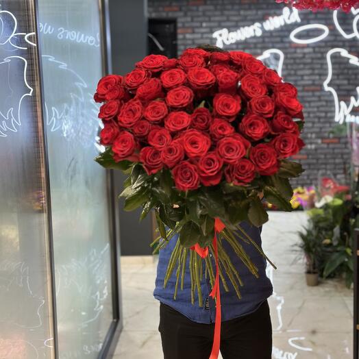 35 Adet kırızmı gul buketi 70 cm