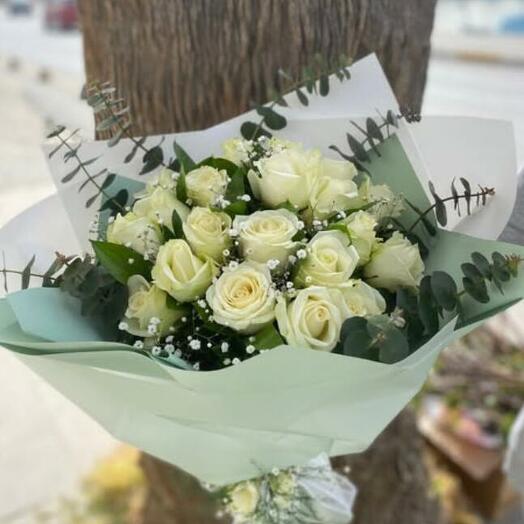 White rose bouquet