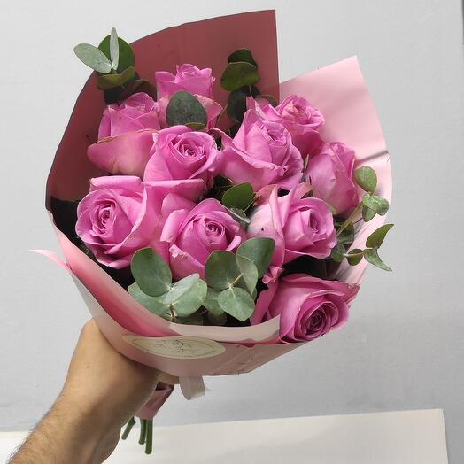 Ohara 10 pembe gul buketi