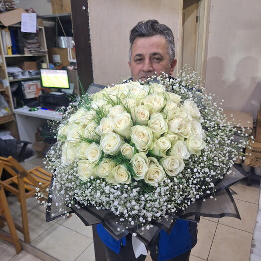 55 beyaz guller cipso