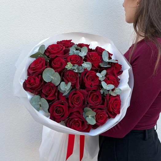 Buyuk kirmizi gul buketi