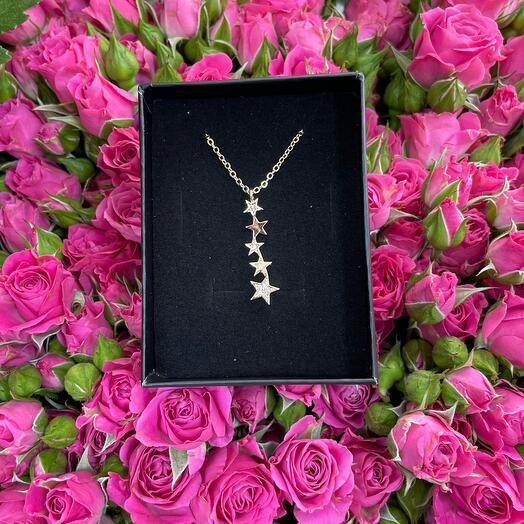 Steel stainless 4 heart necklace