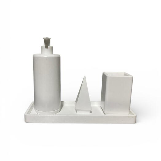 Banyo Seti-Beyaz Yuvarlak