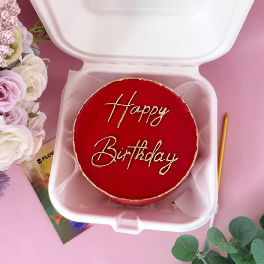 Red Birthday Bento Cake