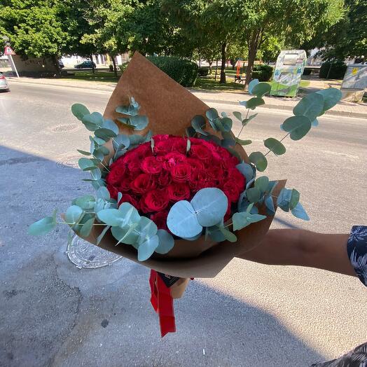 51 adet kırmızı Gul buketi