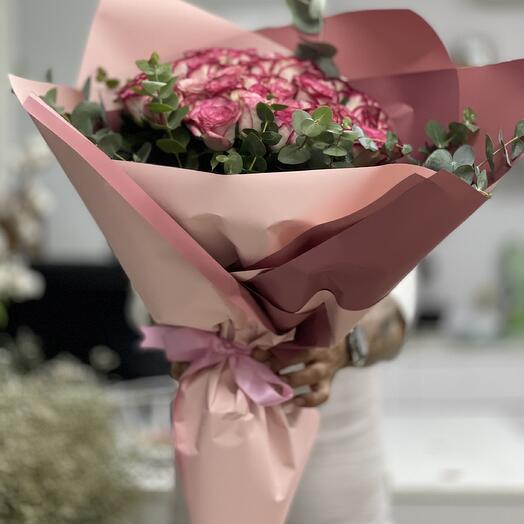 35 adet alacalı pembe gul