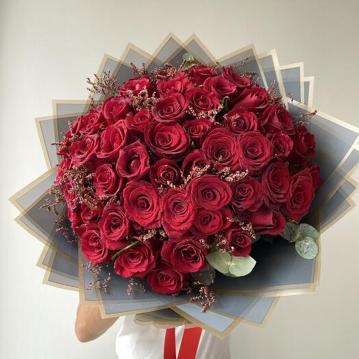 51 kırmızı gul buketi