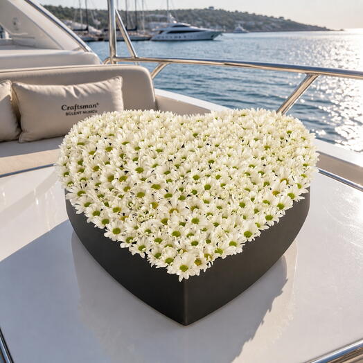 White Heart Blossom Box