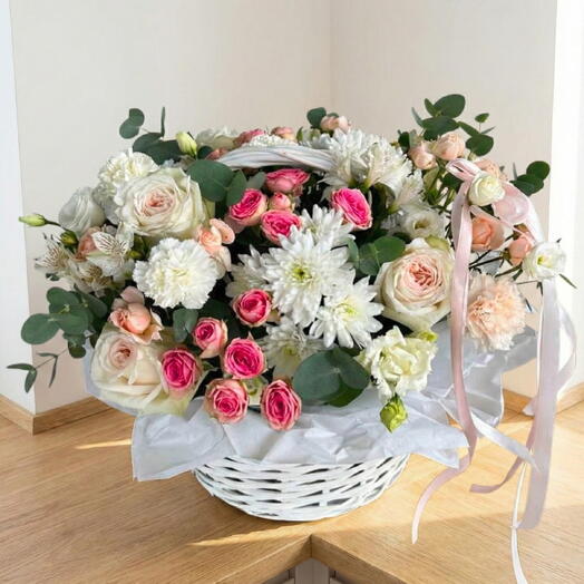 Çiçek sepeti zarif