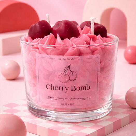 Cherry Bomb Kiraz Çiçeği Kokulu Soya Mum
