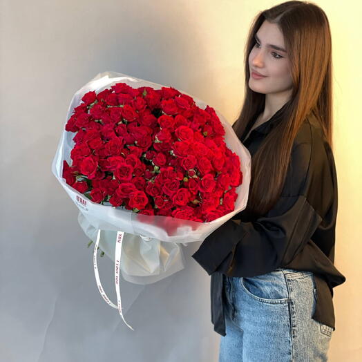 51-stem bouquet of red roses