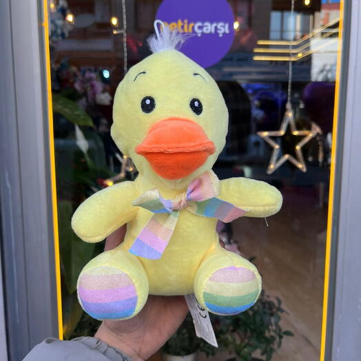 🐥💛 20 CM Peluş Sevimli Ördek Ayıcık | Kuçuk Boy Yumuşak Oyuncak