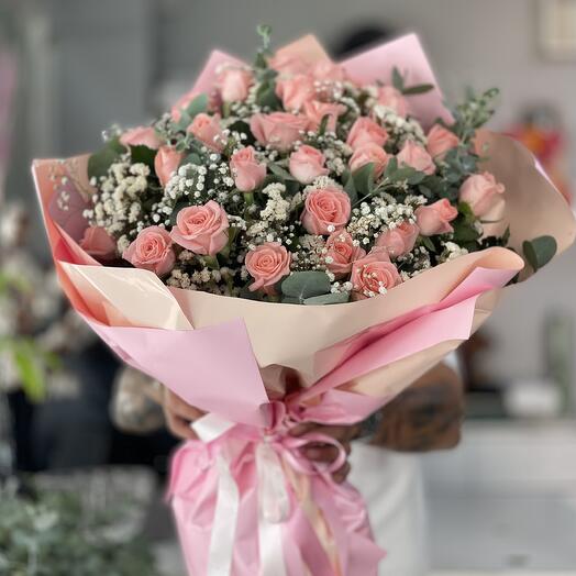 33 adet Pembe guller