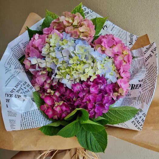 Mixed hydrangea bouquet