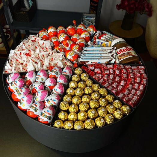 An ultra large box of chocolates