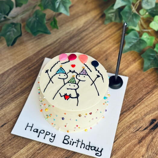 Çizimli karikatur pasta 4/6 kişilik